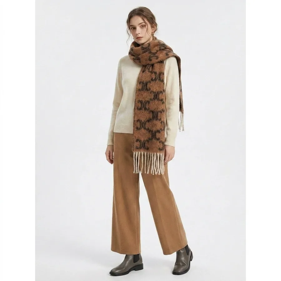 Jacquard Fringe Scarf