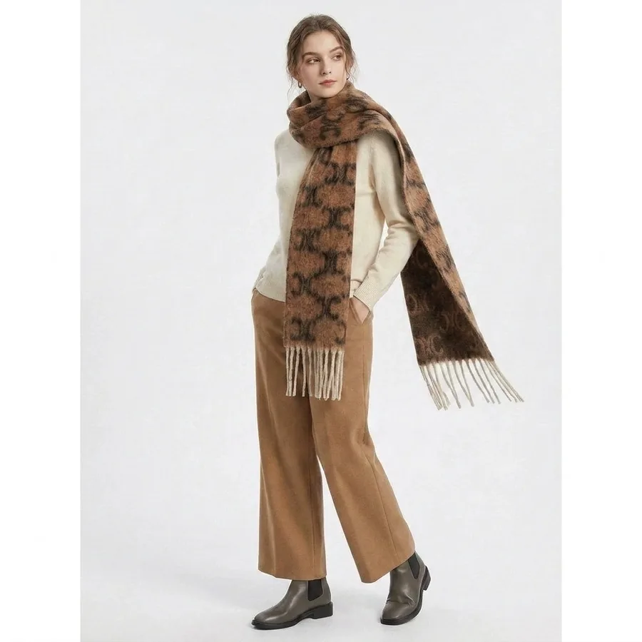 Jacquard Fringe Scarf view 2