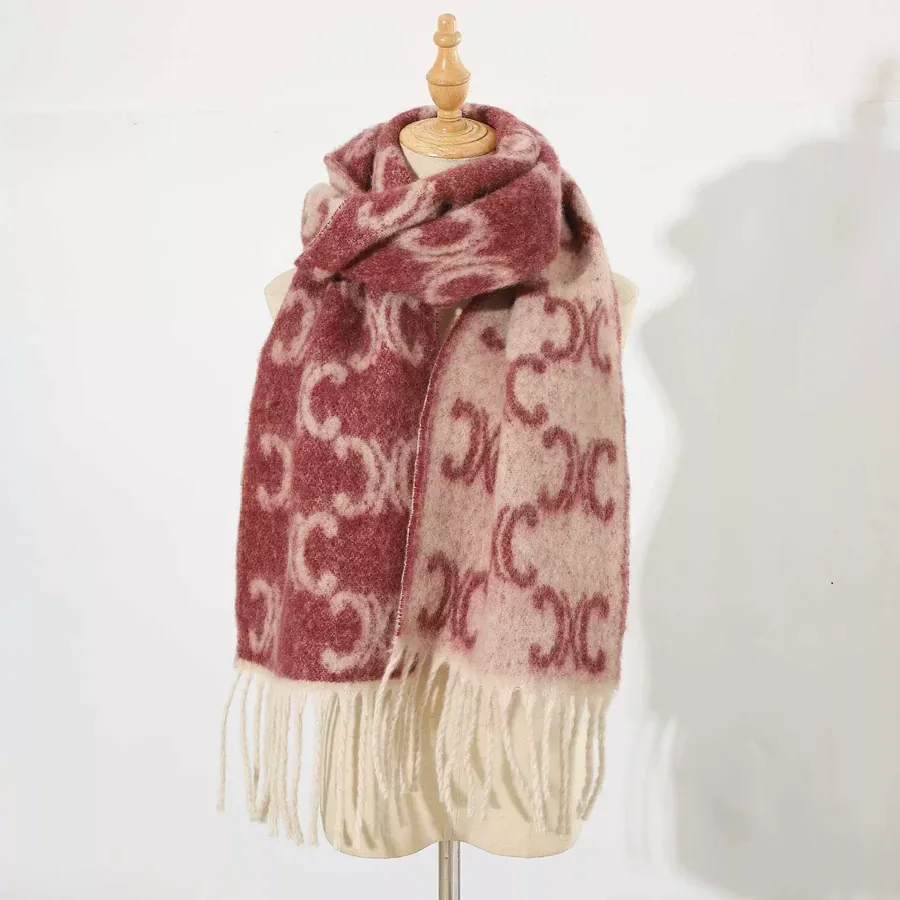 Jacquard Fringe Scarf view 10
