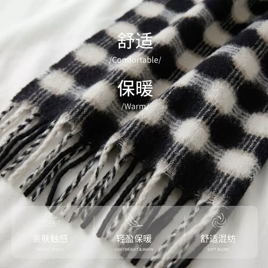 Polka Dot Fringe Scarf view 4