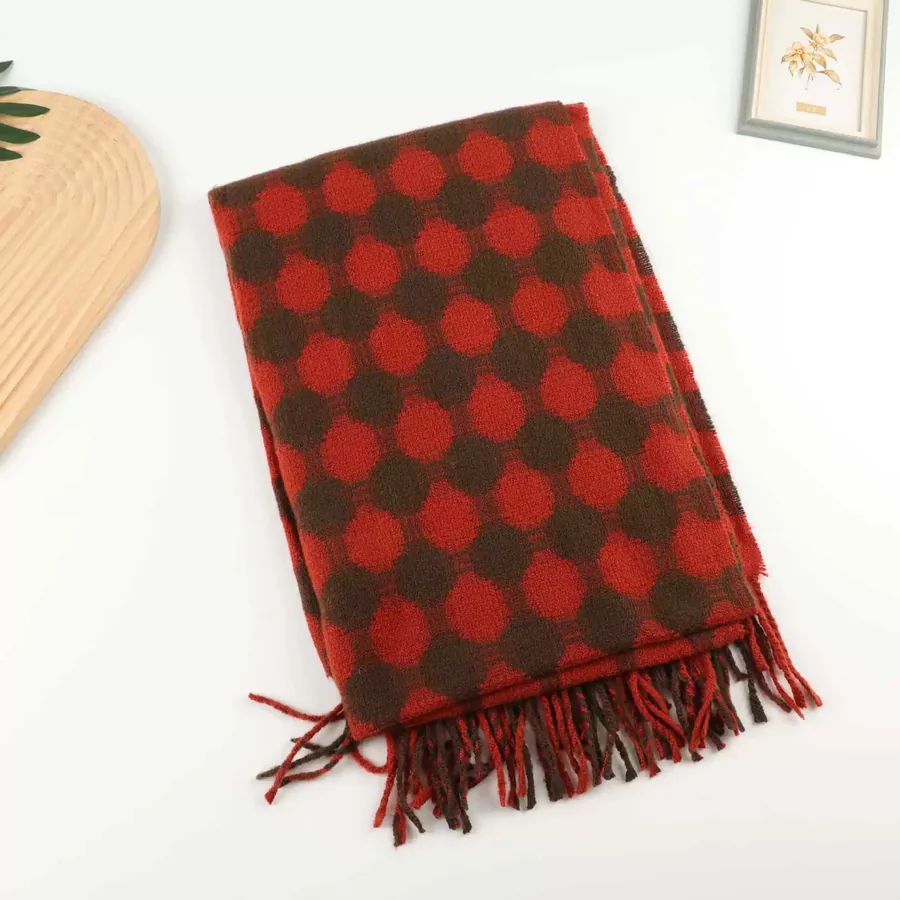 Polka Dot Fringe Scarf view 7