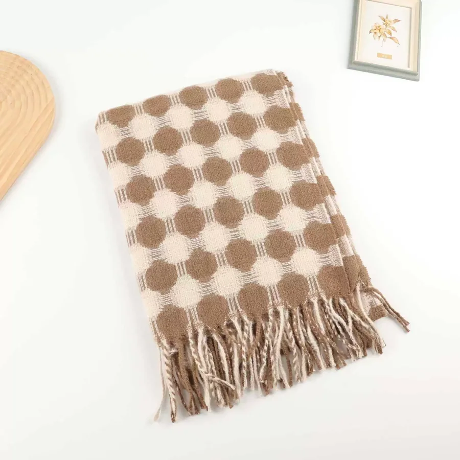Polka Dot Fringe Scarf view 8