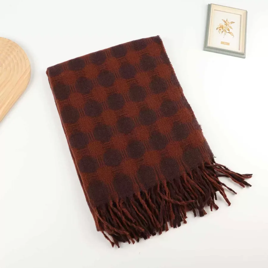 Polka Dot Fringe Scarf view 9
