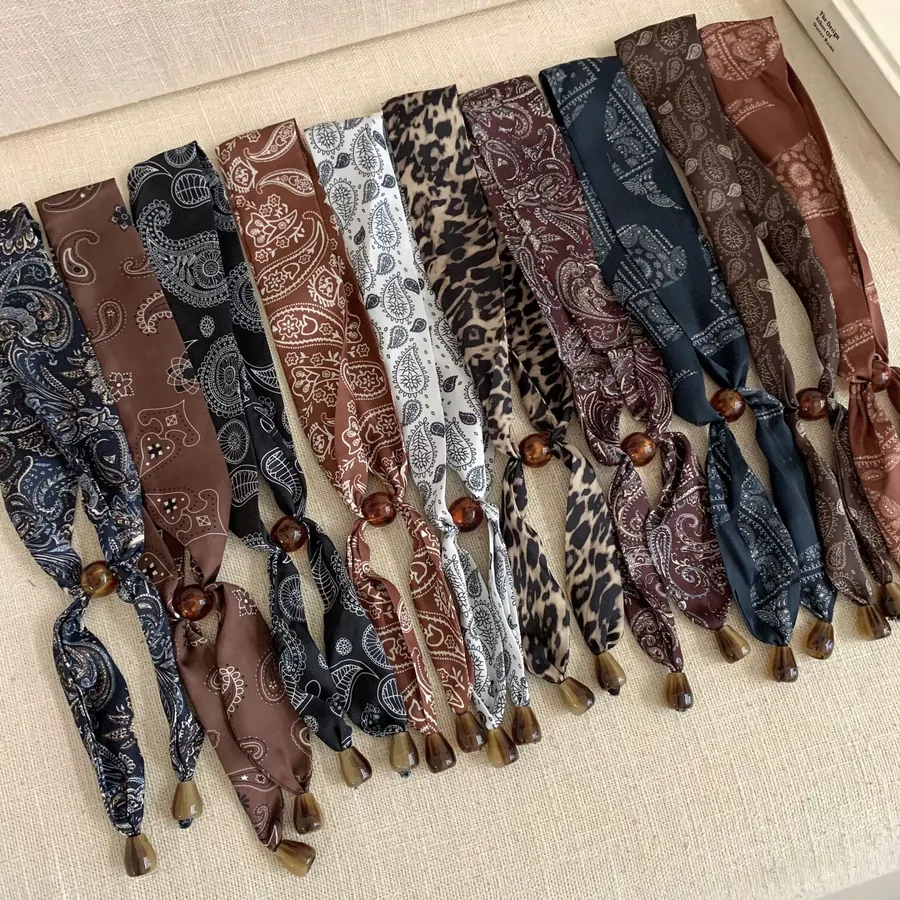Leopard Print Silk Twilly view 2