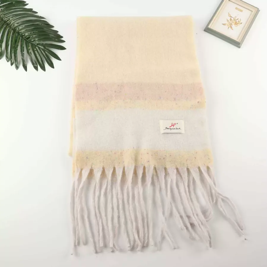 Striped Fringe Scarf view 6