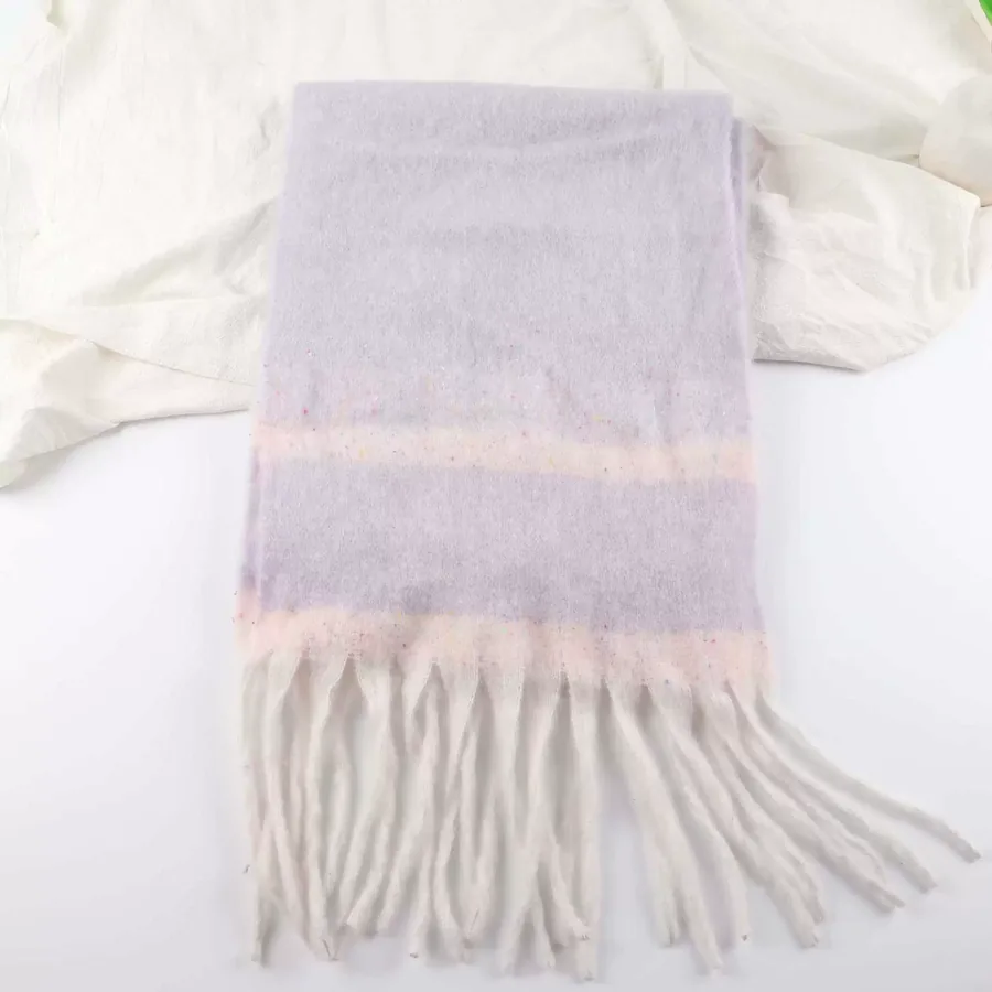 Striped Fringe Scarf view 8