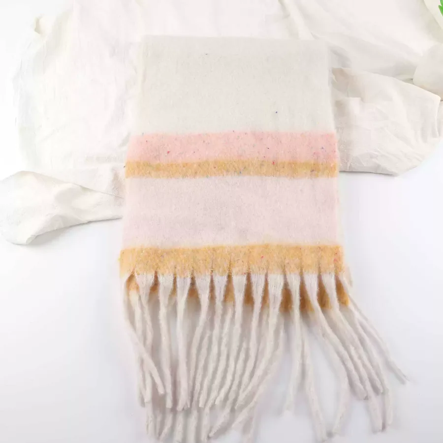 Striped Fringe Scarf view 10