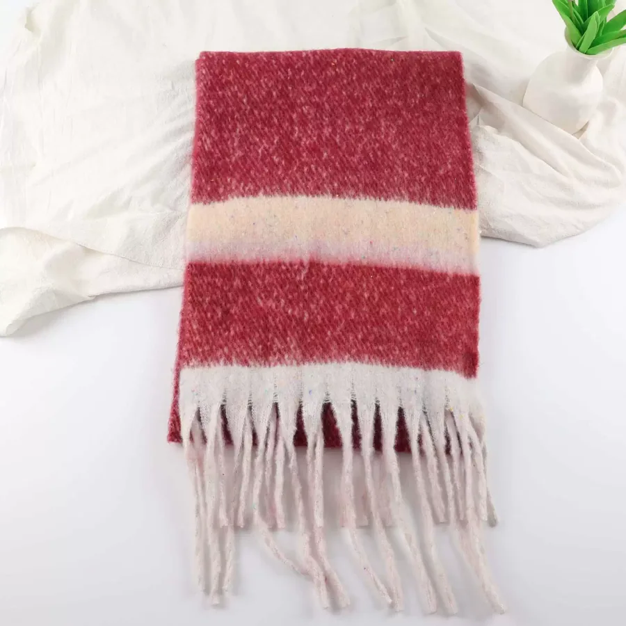 Striped Fringe Scarf view 11