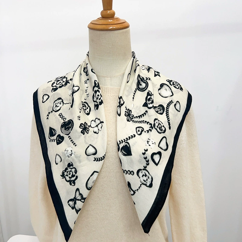 French Style Small Square Scarf