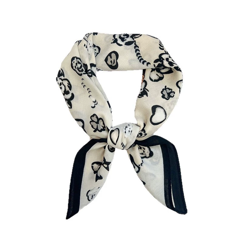 French Style Small Square Scarf view 5