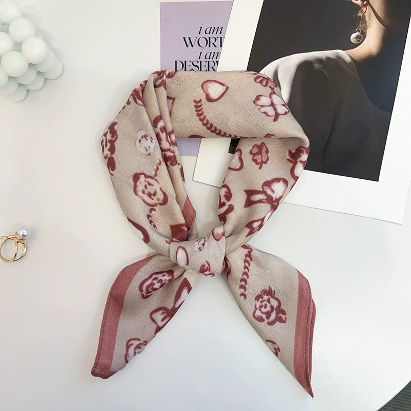 French Style Small Square Scarf view 7