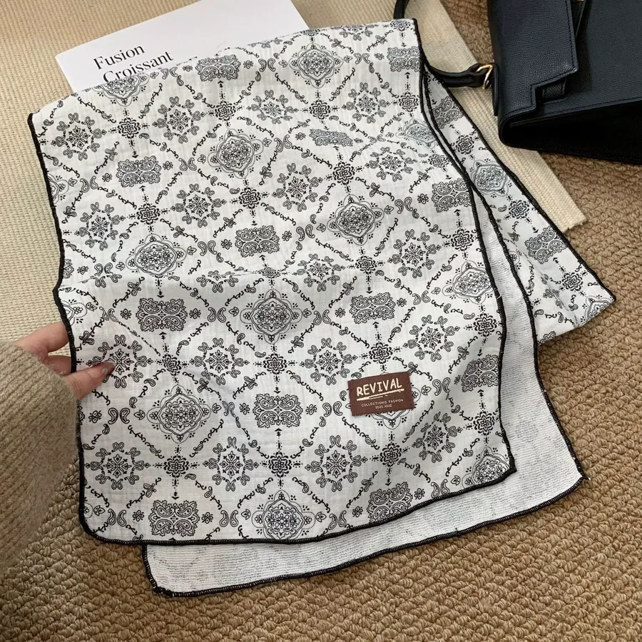 Cotton Linen Long Scarf view 7