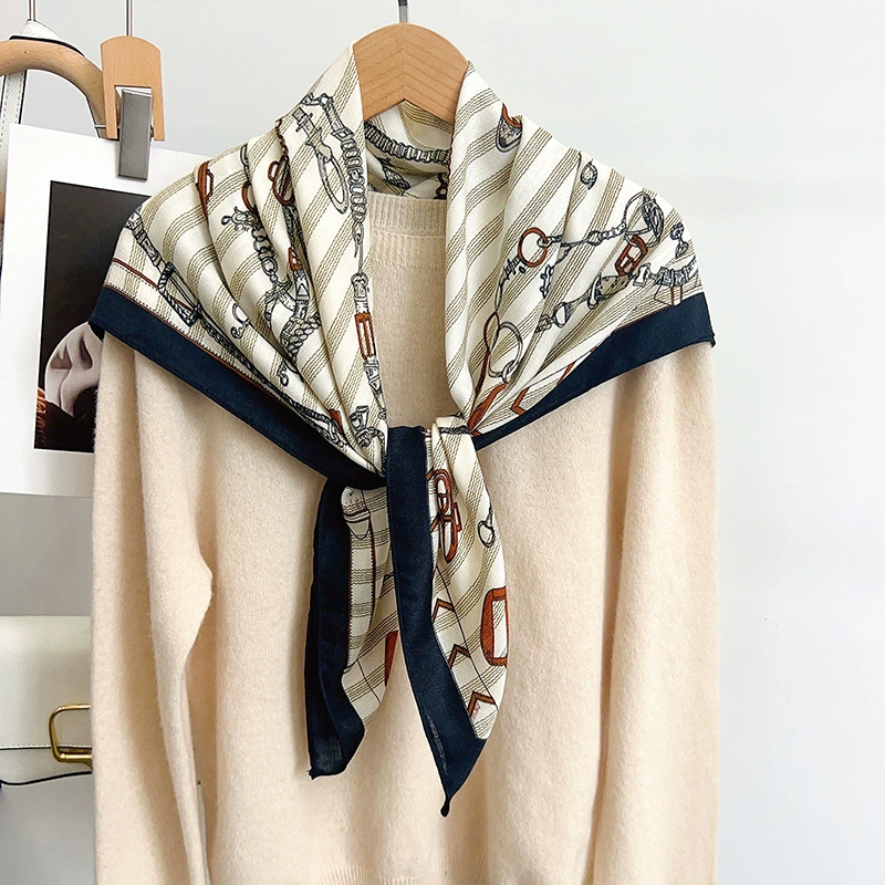 Chain Pattern Large Square Scarf view 3