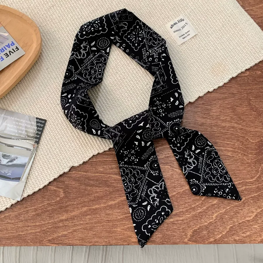 Polka Dot Silk Twilly Scarf view 12
