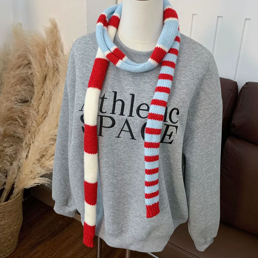 Striped Polyester Neck Scarf view 2